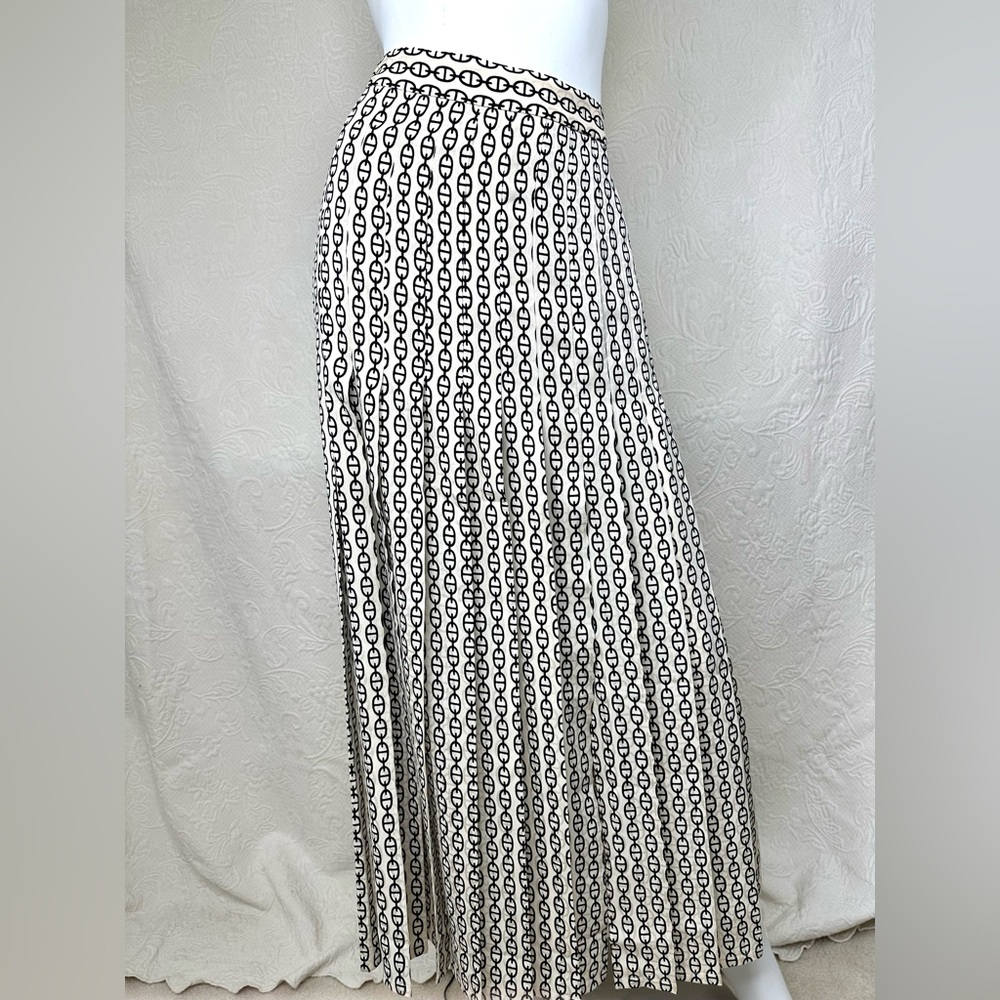 J. Crew NWT 6 Pleated Maxi Skirt in Vintage Links Print - Picture 8 of 15